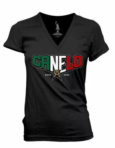 Canelo Alvarez Sharp Women's Vneck 3 Canelo Alvarez Sharp Women's Vneck