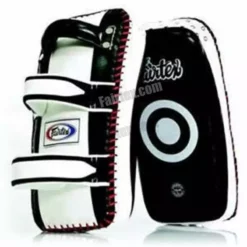 Fairtex Standard Curved Kick Pads - Black/White