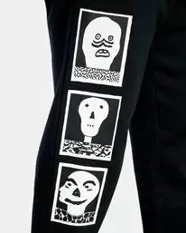 RVCA Matt Leines Faces Sweatpants Black Men's Apparel 5 RVCA Matt Leines Faces Sweatpants Black Men's Apparel