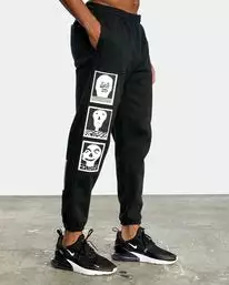 RVCA Matt Leines Faces Sweatpants Black Men's Apparel 8 RVCA Matt Leines Faces Sweatpants Black Men's Apparel