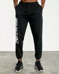 RVCA Matt Leines Faces Sweatpants Black Men's Apparel 3 RVCA Matt Leines Faces Sweatpants Black Men's Apparel