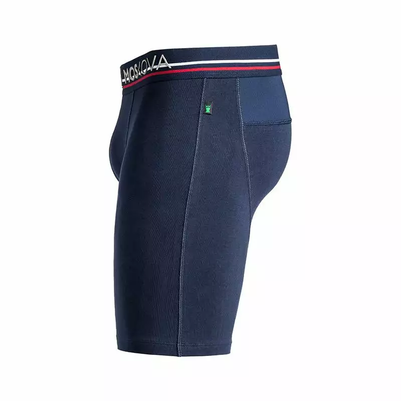 Moskova M2 Long Cotton Navy Stripe Boxer Brief 4 Moskova M2 Long Cotton Navy Stripe Boxer Brief