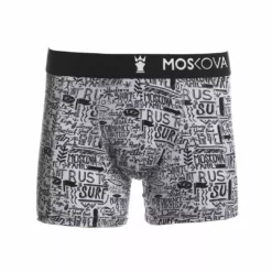 Moskova M2 Trainer Polyamide White Words Boxer Briefs Men's Apparel