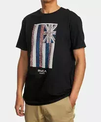 RVCA Hawaii Defer Flag Tee Men's Apparel