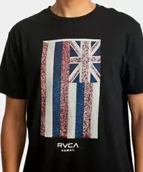 RVCA Hawaii Defer Flag Tee Men's Apparel